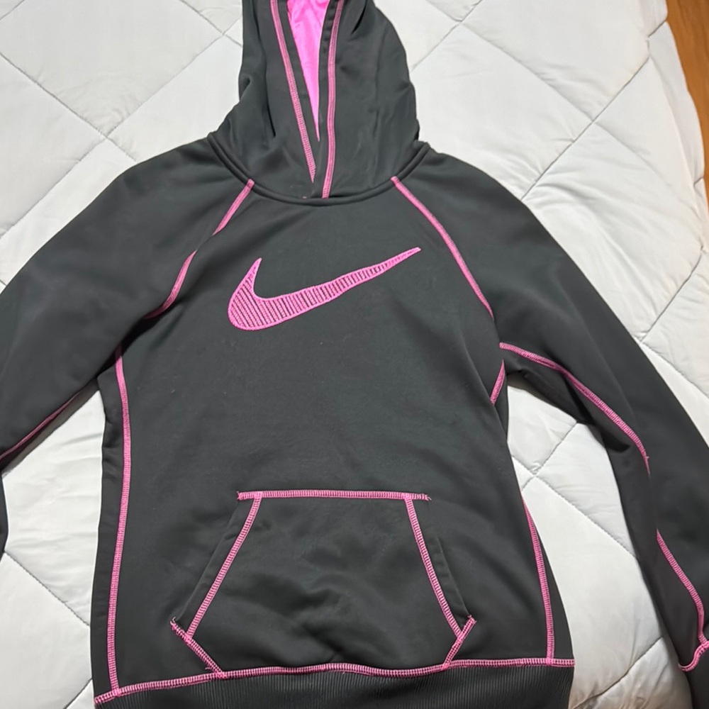 Black and Pink Nike Hoodie